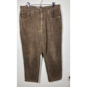 Vintage Corniche Jeans Mens Sz 36x32 Brown Wide Wale Corduroy Pants Academia